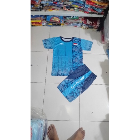 SABLON NAMA NOMER/ Jersey Baju Badminton Setelan Baju Anak Bulutangkis Baju Olahraga Anak Baju Setelan Training