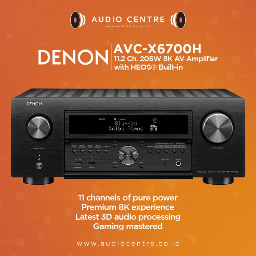 Denon AVC-X6700H AVC X6700H 11.2ch 8K AV Amplifier HEOS built in