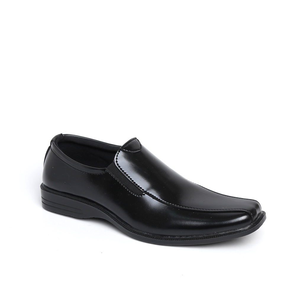 TR008 | Sepatu Slip On Hitam Tanpa Tali Pantofel Pria Casual Kerja Formal Kantor Original Laki | FORIND Terraforma