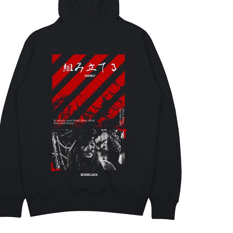✩ Dobujack Assemble Black Hoodie ➬