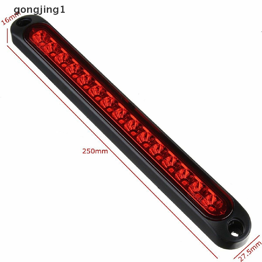 Ggg 1PC 25CM 15led Merah Sealed Trailer Truk RV Stop Tail Rem Belakang Turn Light Bar ID