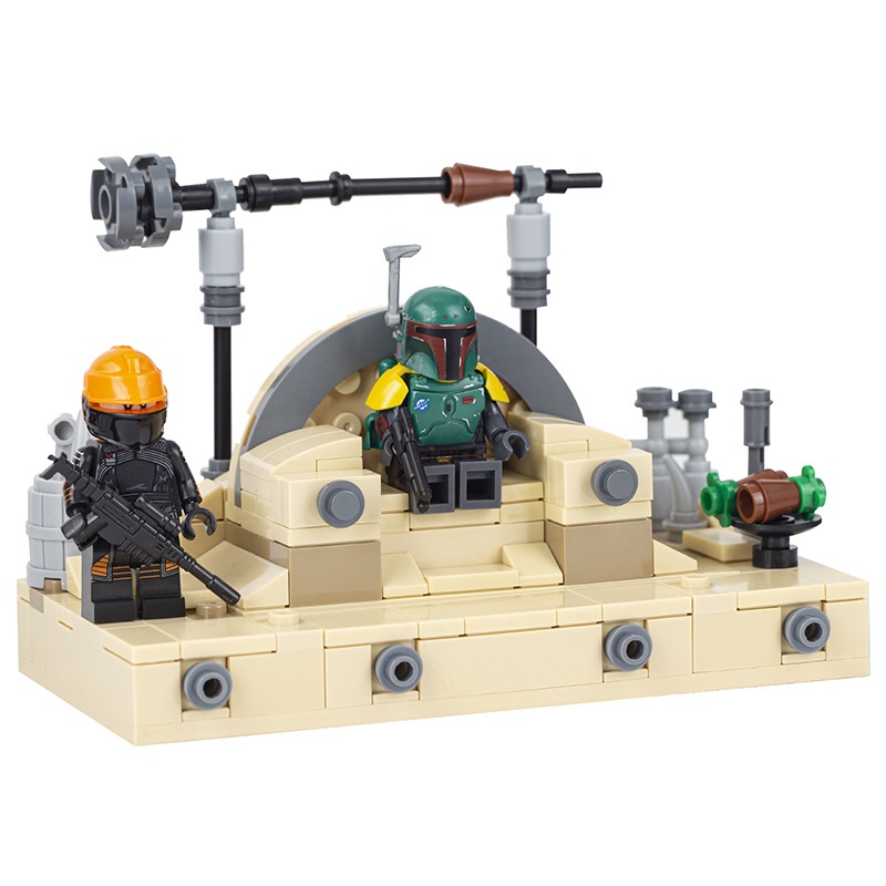 Moc Seri Kreatif Star Wars Boba Fett's Throne (Ada Minifigures) Rakitan Blok Bangunan Mainan Hadiah Ulang Tahun