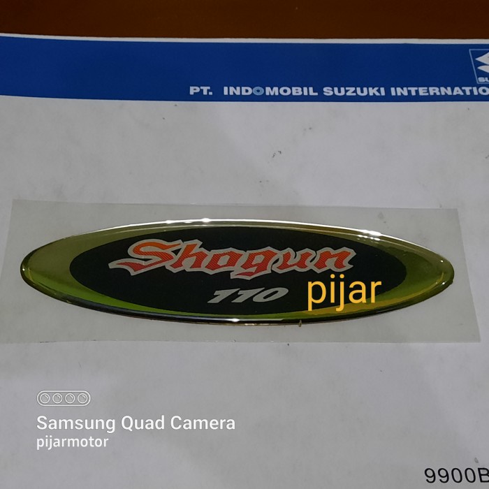 ```````] Emblem Stiker Timbul Shogun Batok Lampu Depan Shogun 110 Kebo