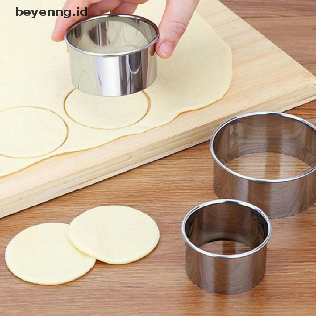 Beyen 5set Lingkaran Bulat Stainless Steel Cookie Cutter Biskuit DIY Baking Pastry Cetakan  Id