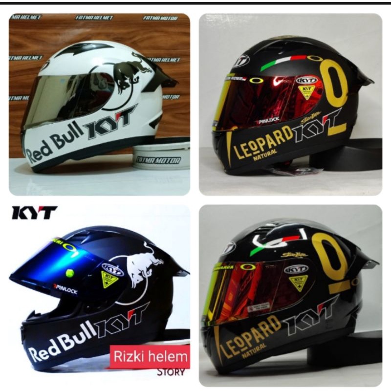 Helm  KYT R-10  PAKET GANTENG kaca iridium