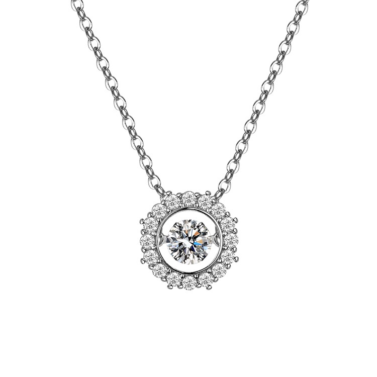 Goldkingdom Fashion Perhiasan Aksesoris Ready Stock Mosang Batu Liontin Perempuan Rantai Klavikula Perhiasan Gadis