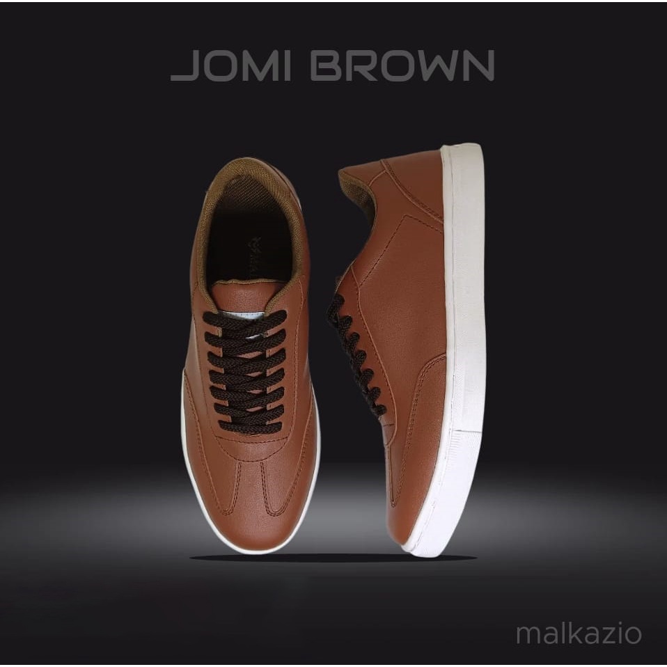 JOMI X ZAGIB | Sepatu Pria Warna Coklat Sneaker Casual Skate Cowo Branded Impor