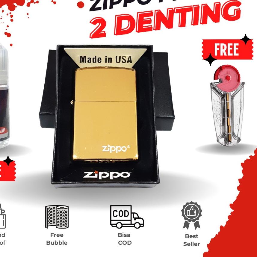 ➬ KOREK API ZIPPO 2 DENTING KILAT PREMIUM - BONUS MINYAK - SIAP PAKAI ✪