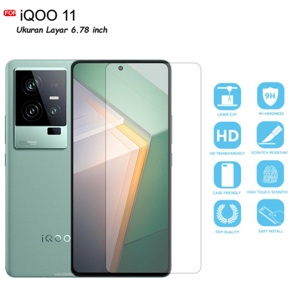 Tempered Glass Vivo IQOO 11 Premium Quality Anti Gores Kaca