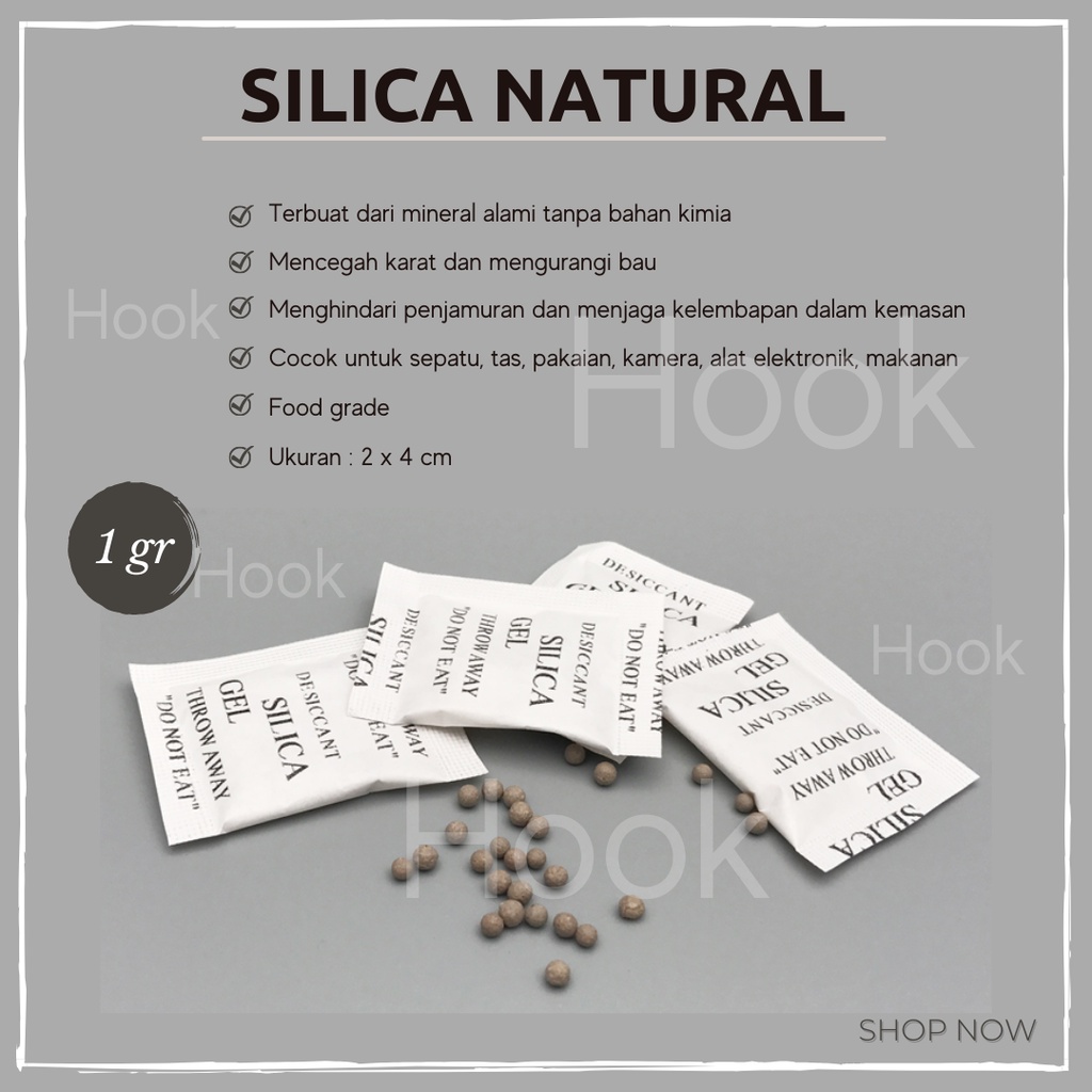SILICA GEL NATURAL 1 GRAM SACHET KERTAS