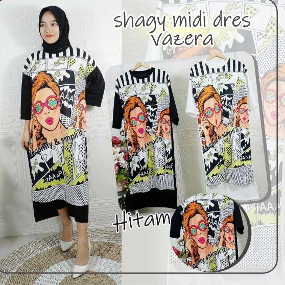 Paling Laris GOGO FASHION 664 Shagy midi dress vazera