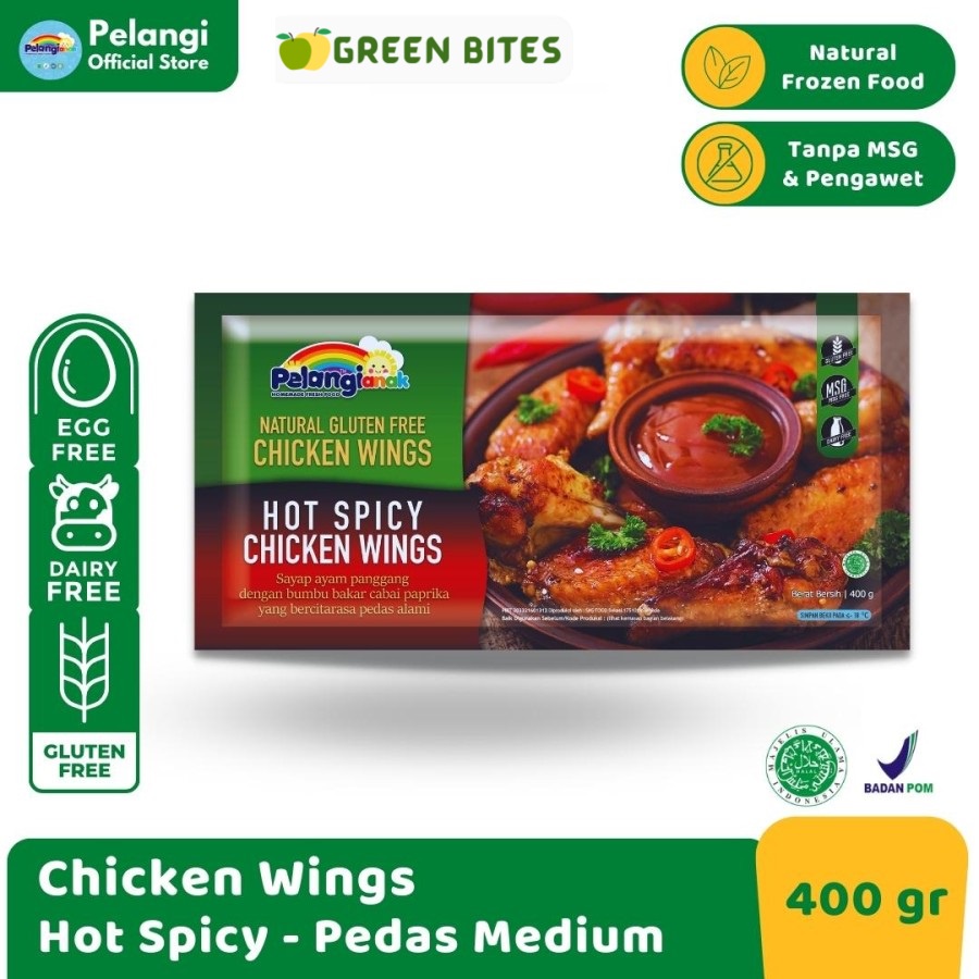

Pelangi Chicken Wings Hot Spicy Gluten Free Non Msg Non Pengawet