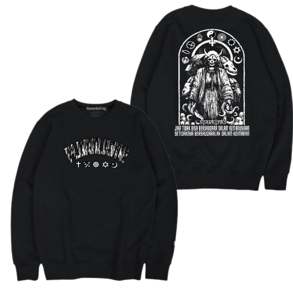 Sparklinks Sweater Pluralisme Satanic Black Crewneck