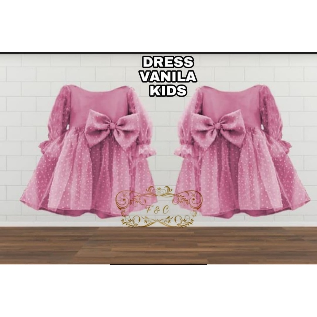 DRESS VANILA KID FASHION PAKAIAN ANAK PEREMPUAN FEHM