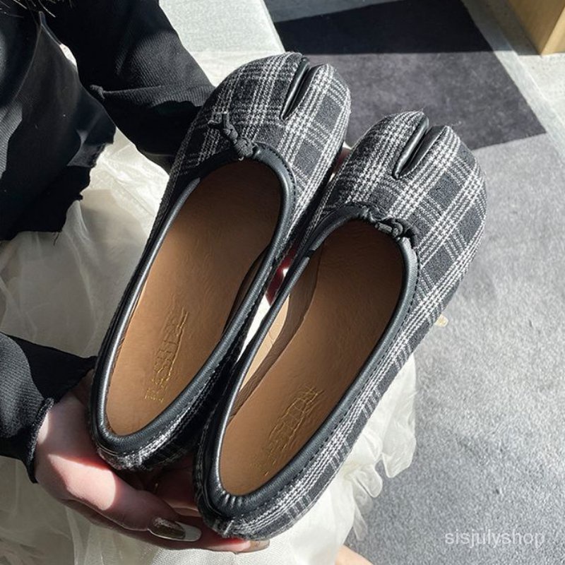 #Sisjuly# Sepatu tunggal kacang bawah datar wanita sepatu tunggal sepatu tapal kuda sepatu tapal kud