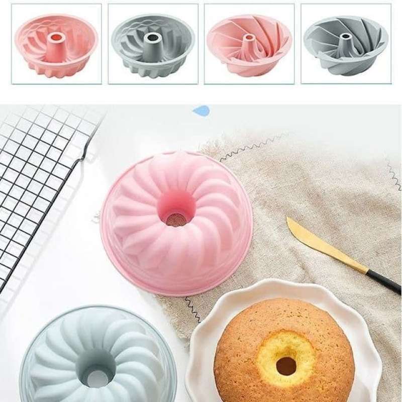 Cetakan Silicone Bolu Puding Kue Loyang Silikon Blade Tahan Panas