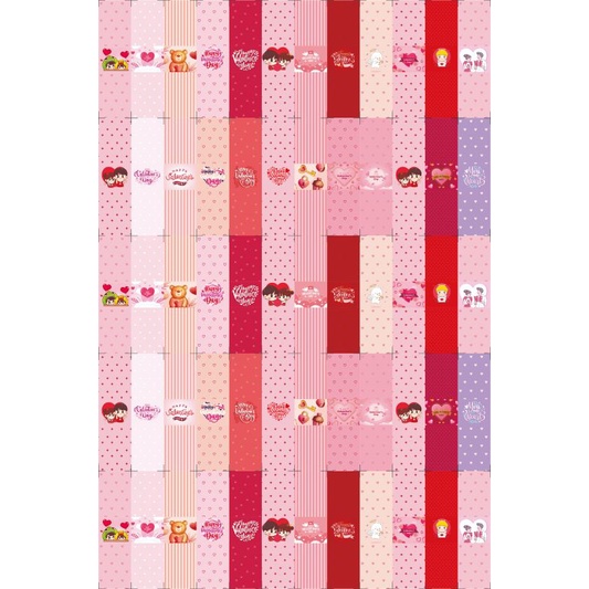 kertas wrap tema valentine isi 100