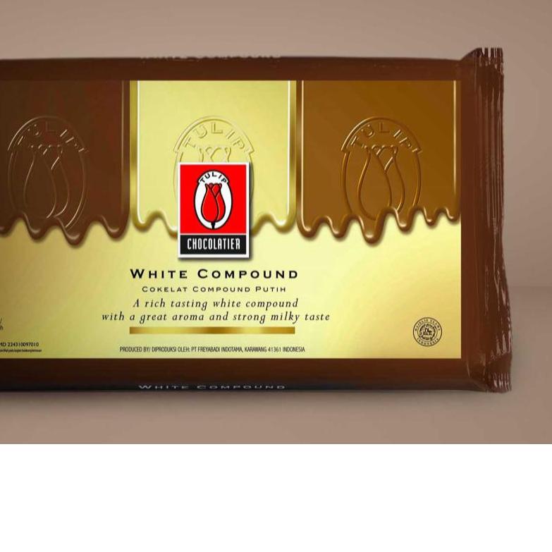 

❂ Coklat Tulip White Chocolate Compound - Tulip White 1kg ♦