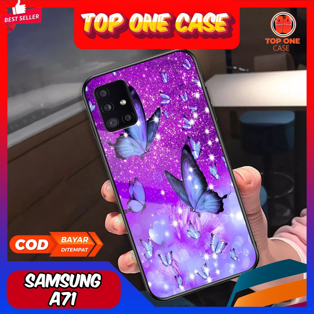 Case SAMSUNG A71 - Casing SAMSUNG A71 Terbaru 2022 TOP ONE CASE [ BUTTERFLY ] Silikon SAMSUNG A71 - 