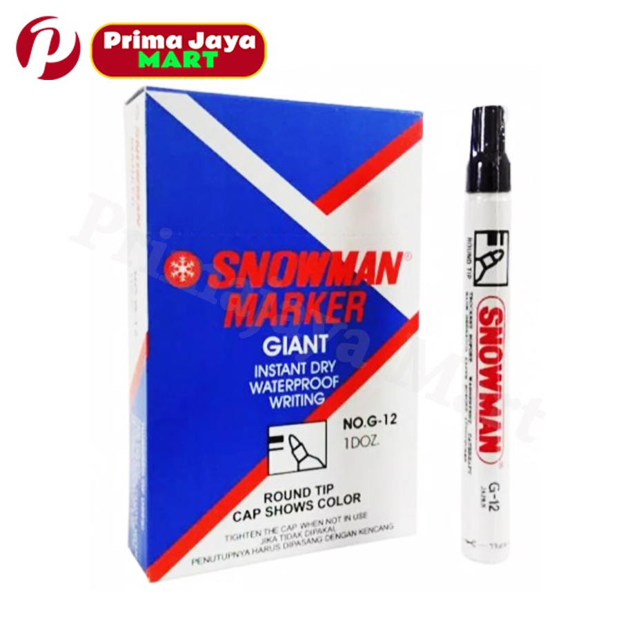 

Spidol Snowman Permanent ( Pack ) - Hitam