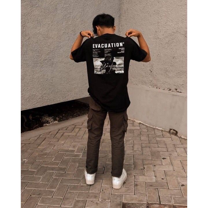 Dobujack t-shirt evacuation / kaos dobujack / baju evacuation pria / baju kaos evacuation pria wanit