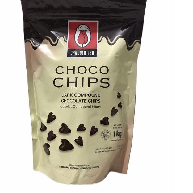 

☈ Choco Chips Compound Tulip 1kg Cokelat chip ⅎ