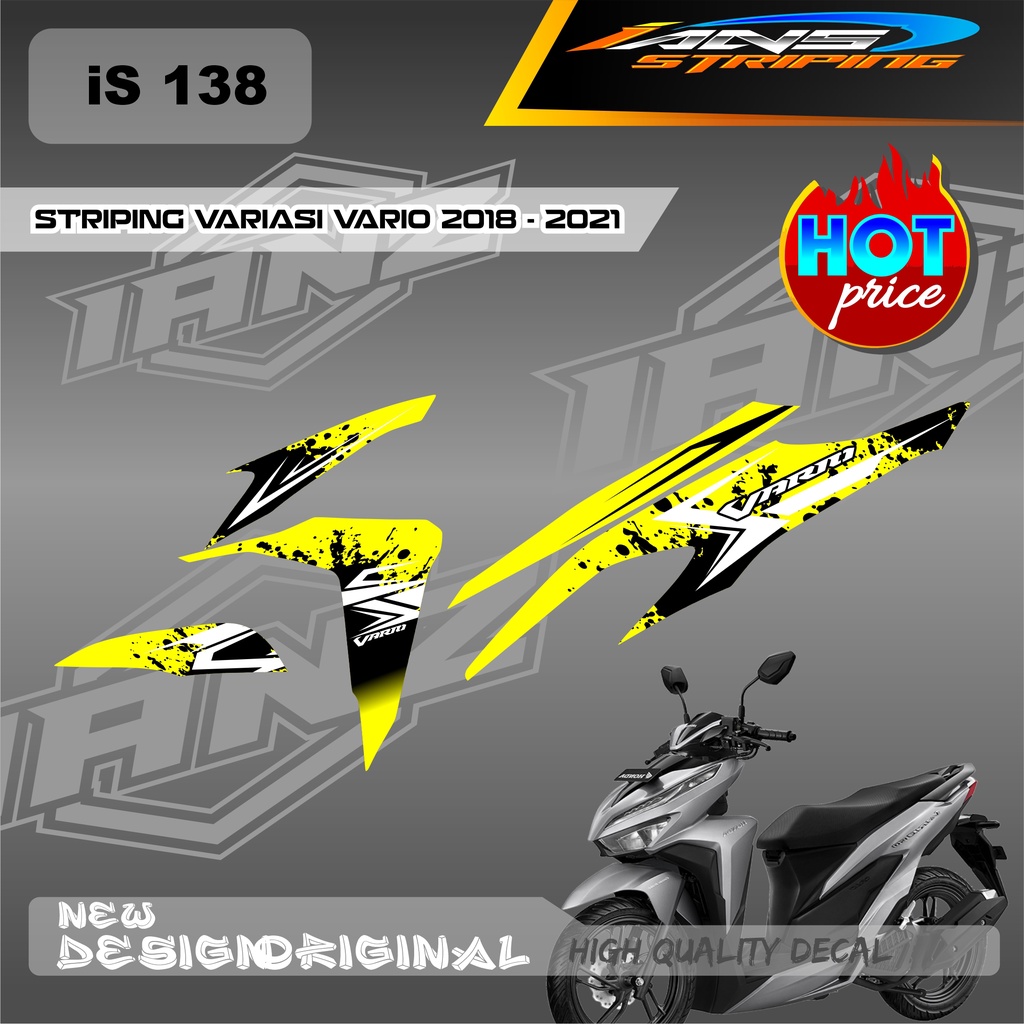 STIKER DECAL STRIPING HONDA VARIO LED  STYLE SUDAH LAMINASI BERBAHAN HOLOGRAM / NON HOLOGRAM IS138