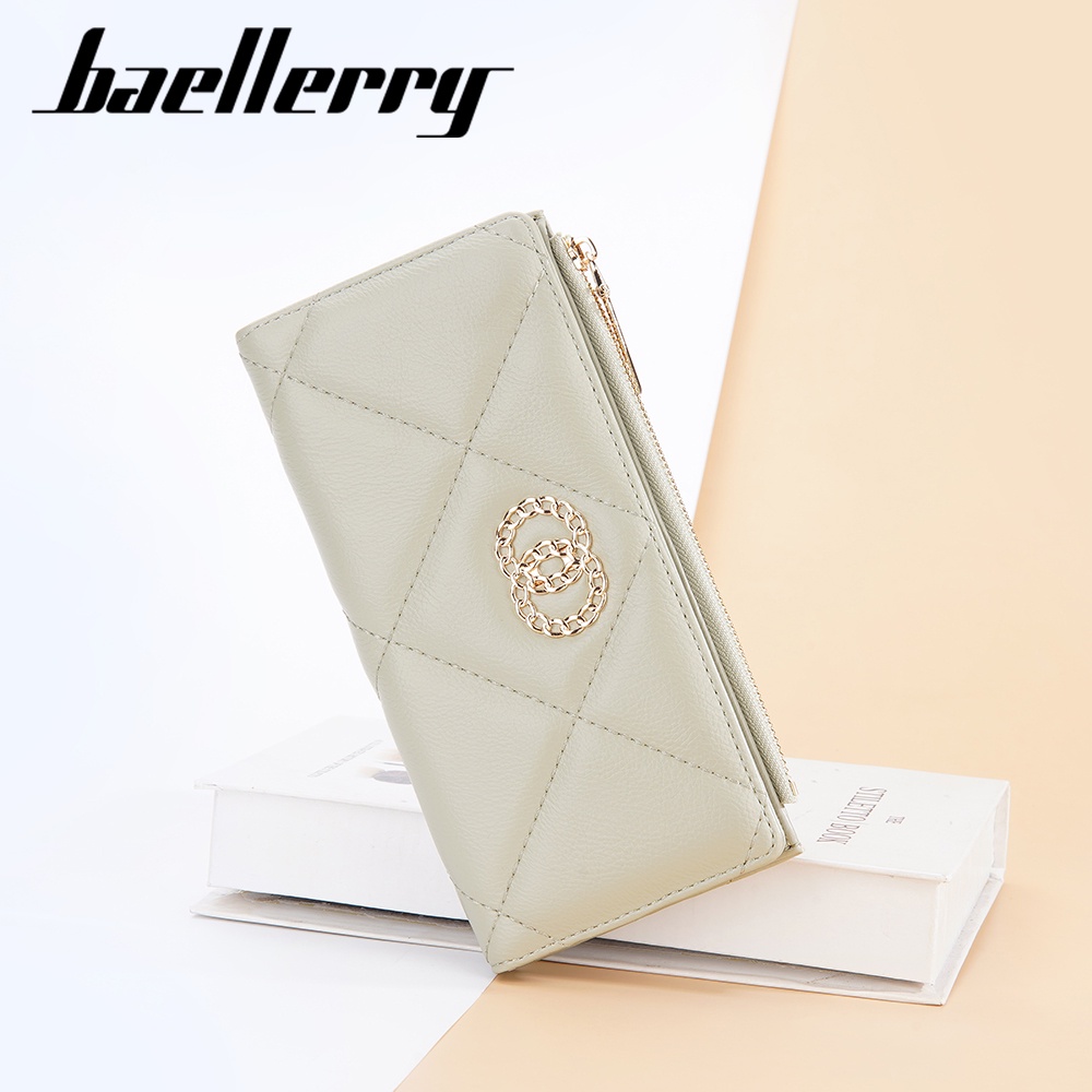 BAELLERRY N2384 Dompet Wanita Panjang Bahan Kulit PU Leather Premium WATCHKITE WKOS