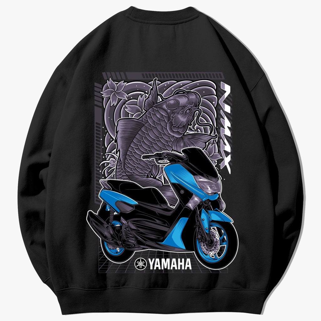 SWEATER CREWNECK FLEECE SUNMORI PRIA WANITA MOTOR NMAX OLD KOI