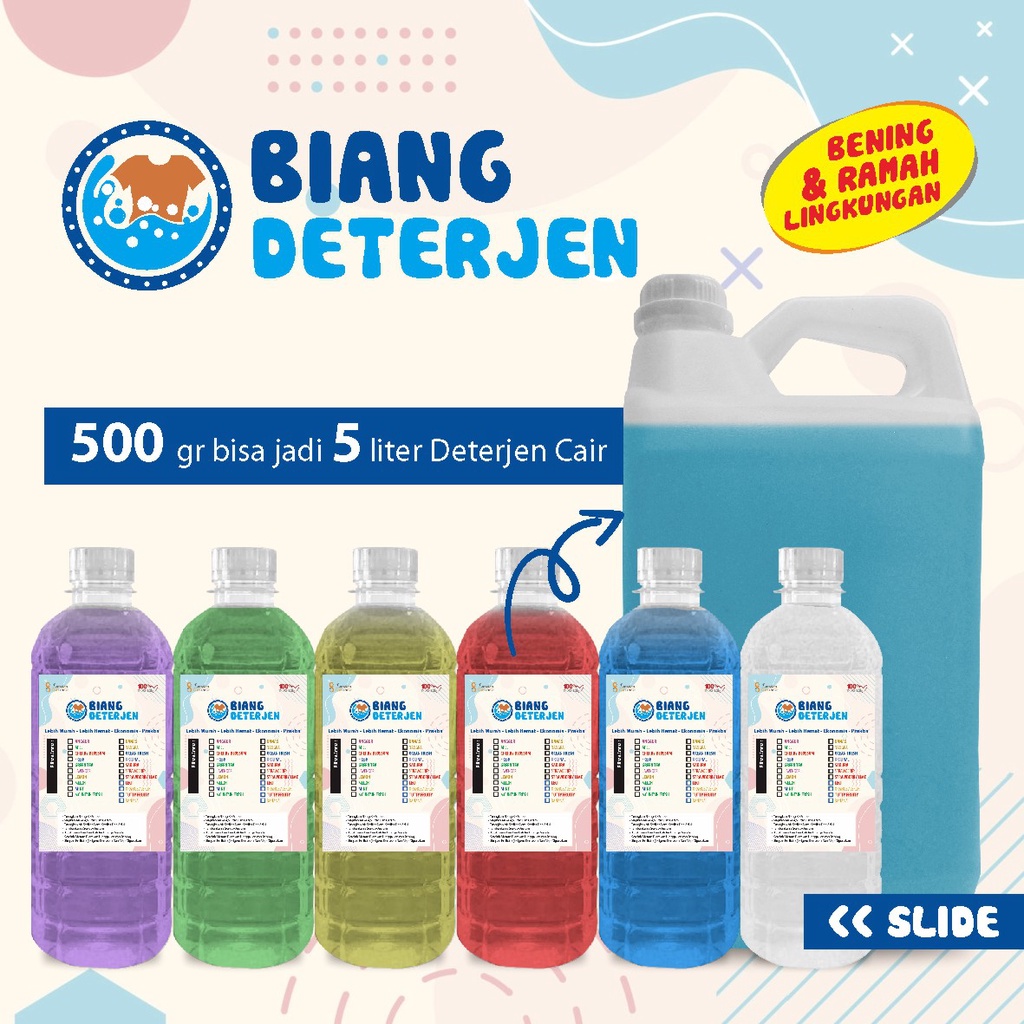 Biang Sabun Deterjen Wangi/ Bibit Deterjen Wangi 500ml pet