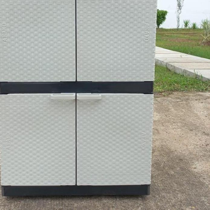 ➾ Lemari Plastik Akako Rotan Susun 2 tempat baju akako susun 2 lemari baju anak akako mini ❋