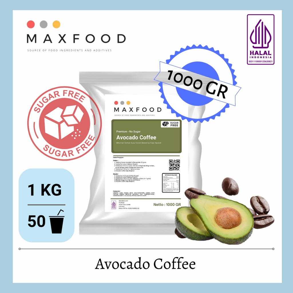 

MAXFOOD - No Sugar Avocado Coffee / Bubuk Minuman Kopi Alpukat 1 Kg