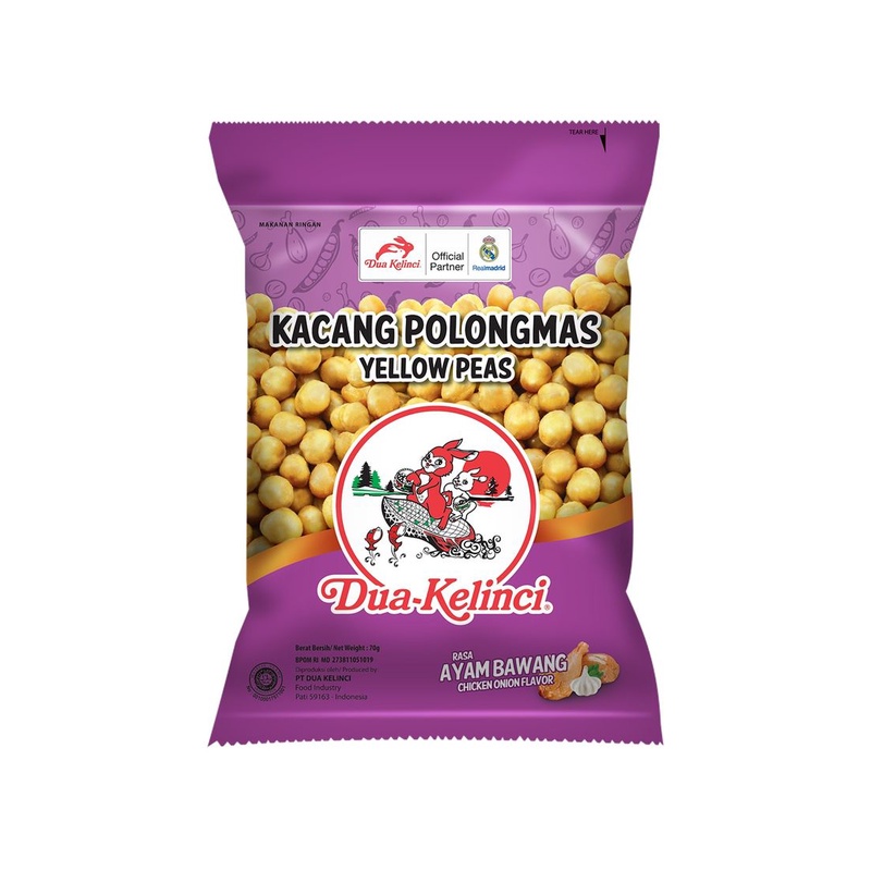 DUA KELINCI POLONG MAS 70g AYAM BAWANG