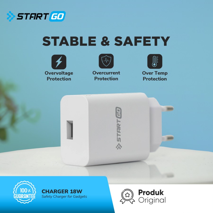 StartGO Travel Adaptop charger 18watt single port