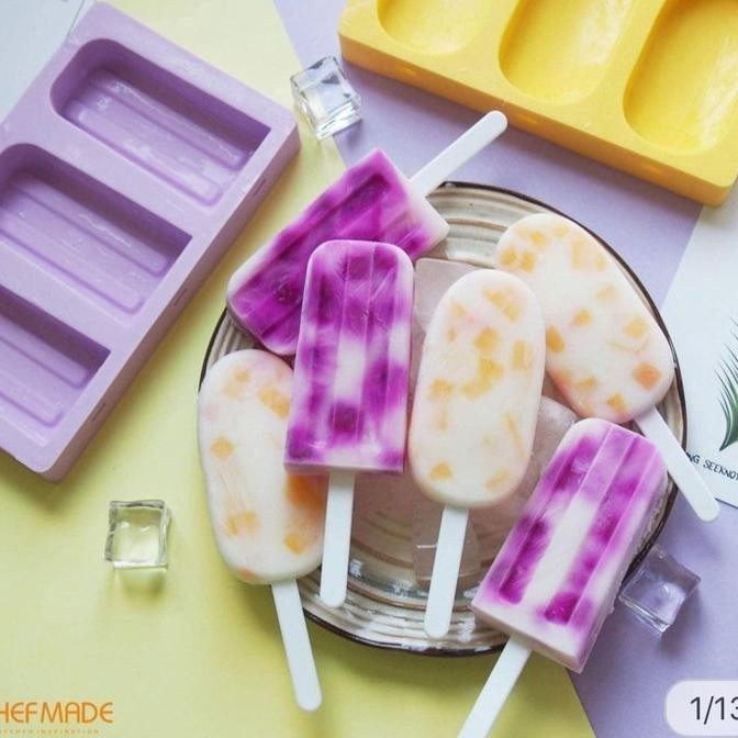 Chefmade WK9442 - Cetakan Silikon Es Krim / Silicone Ice Cream Moulds/ cetakan es