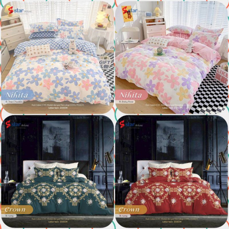 Sprei Seprei Sprai Seprai Set Motif Dewasa Bunga Daun Minimalis Aesthetic Vintage Shabbychic Series