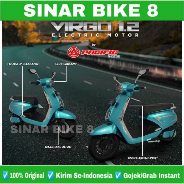 Sepeda Motor Listrik Virgo 1.2 Pacific Exotic Vespa Listrik