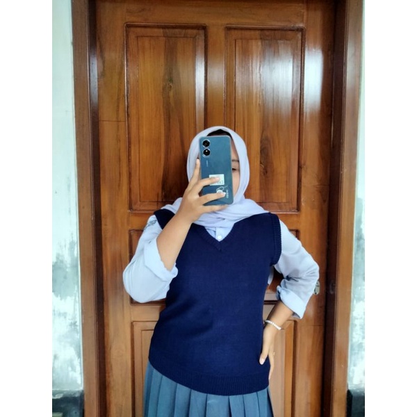 VEST ROMPI RAJUT KNIT 12 GET//ROMPI RAJUT WANITA/PRIA SEARAGAM SEKOLAH POLOS