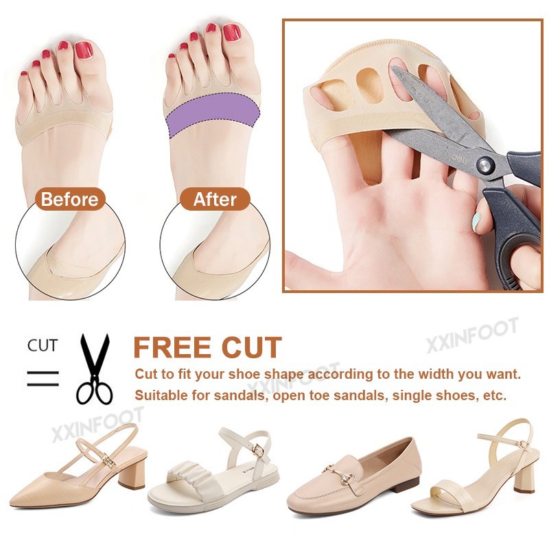 Kain Sarang Lebah Bantalan Kaki Depan untuk Wanita Sol Sepatu Perawatan Sakit Kaki Bantalan Toe Pad Sisipan