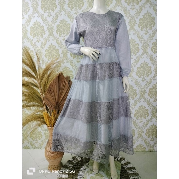 GAMIS NADINE bruklat/TERMURAH!!/COD