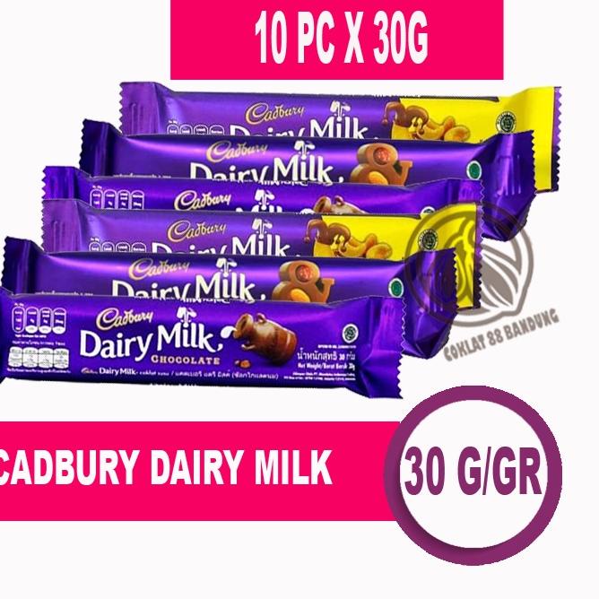 

➱ CADBURY DAIRY MILK 30GR ISI 10 PCS, COKELAT CADBURY 30 GRAM 30 gr ✥