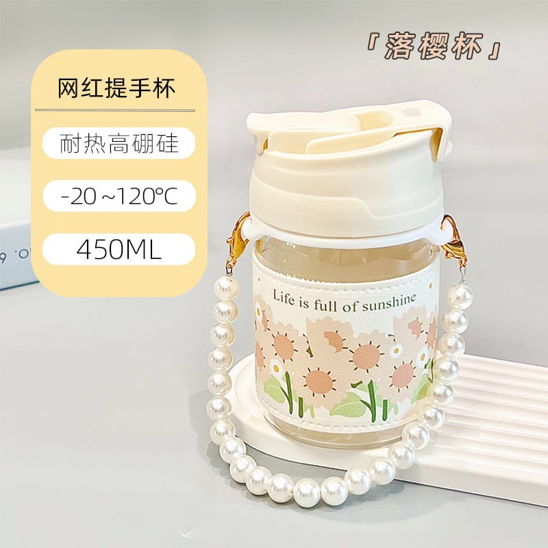 AZ BOTOL MINUM TALI MUTIARA / TUMBLER KOREA AESTHETIC