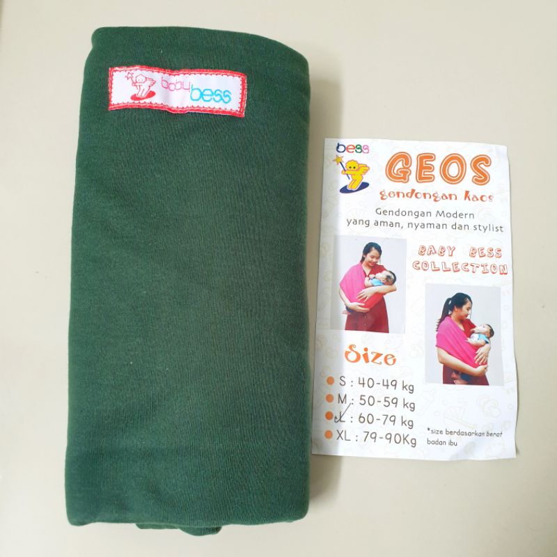 Gendongan Kaos (Geos) BESS | OKIYO Kain Gendong Bayi Instan Kaos POLOS | Cukin instan GEOS POLOS