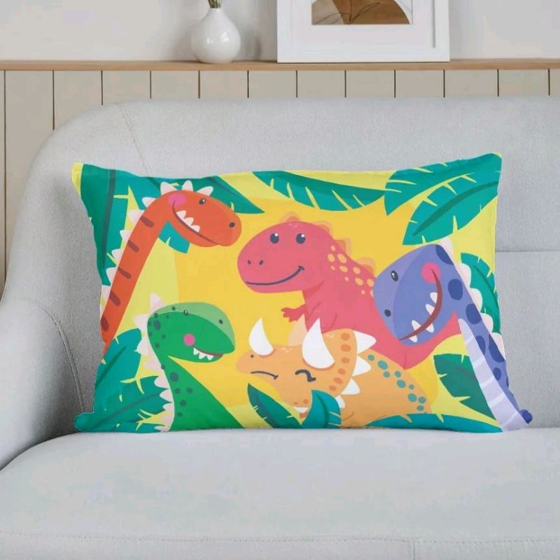 SARUNG BANTAL TIDUR ANAK PRINT MOTIF DOGGY DINO DINOSAURUS TREX 45X30 CM