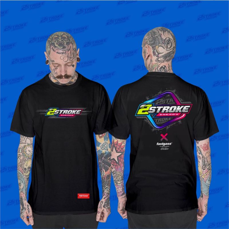 KAOS 2STROKE ENERGY RACING FREE STICKER BISA COD