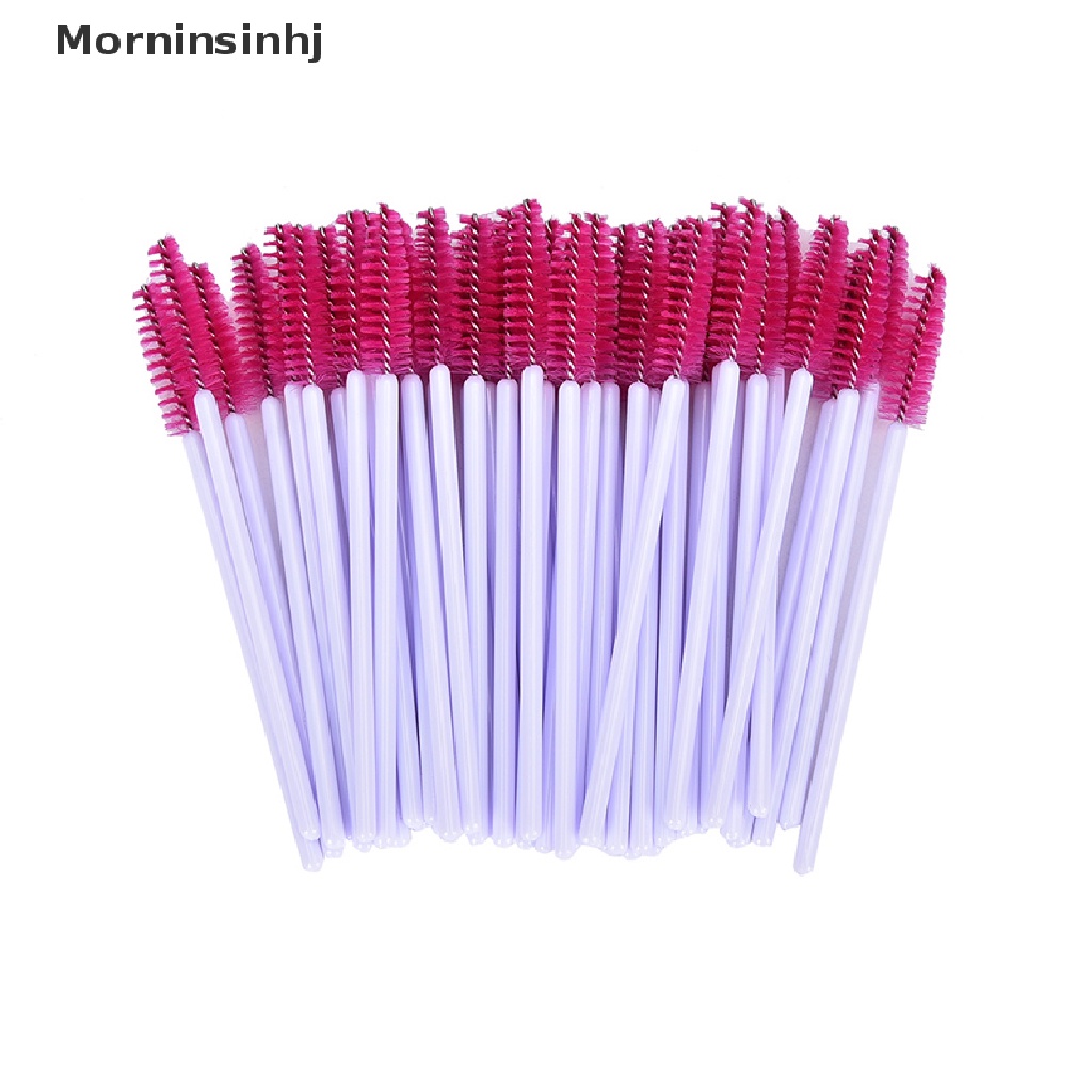 Mornin 50Pcs Sikat Bulu Mata Sekali Pakai Alat Makeup Kosmetik Maskara Wands Aplicator, id