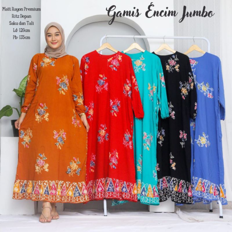 GAMIS BATIK ENCIM JUMBO BUSUI