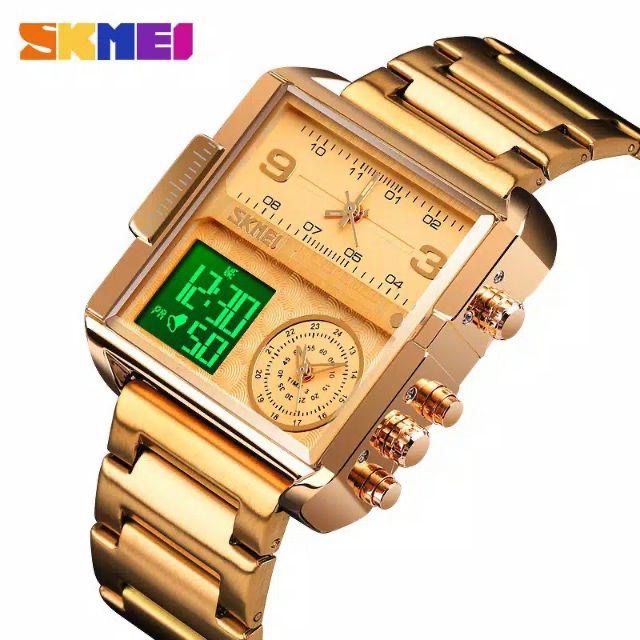 JAM TANGAN PRIA SKMEI 1589 GOLD ORI