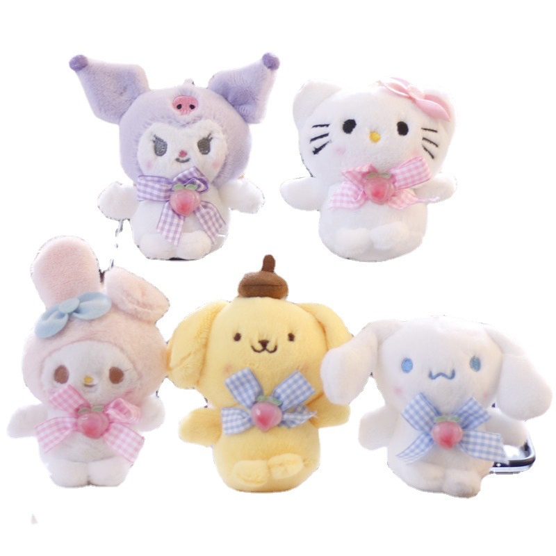 Sanrio Mainan Mewah Imut Kuromi Plushie Sanrio Hello kitty Melody Cinnamoroll Aksesoris Home Decor Boneka Boneka PP Katun