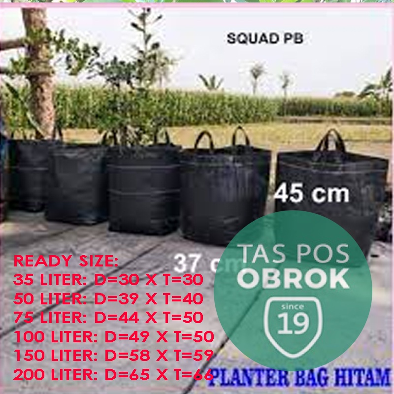 EasyGrow Planter Bag 75L Easy Grow 46 x 46 cm Tebal Pot Tanaman Polibag 75 Liter Kantong Karung